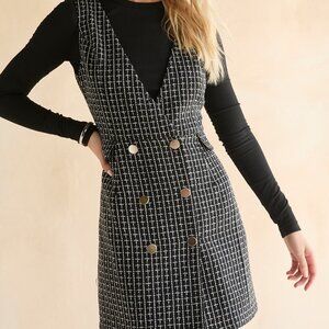 Francesca's Black and White Patterned Mini Dress